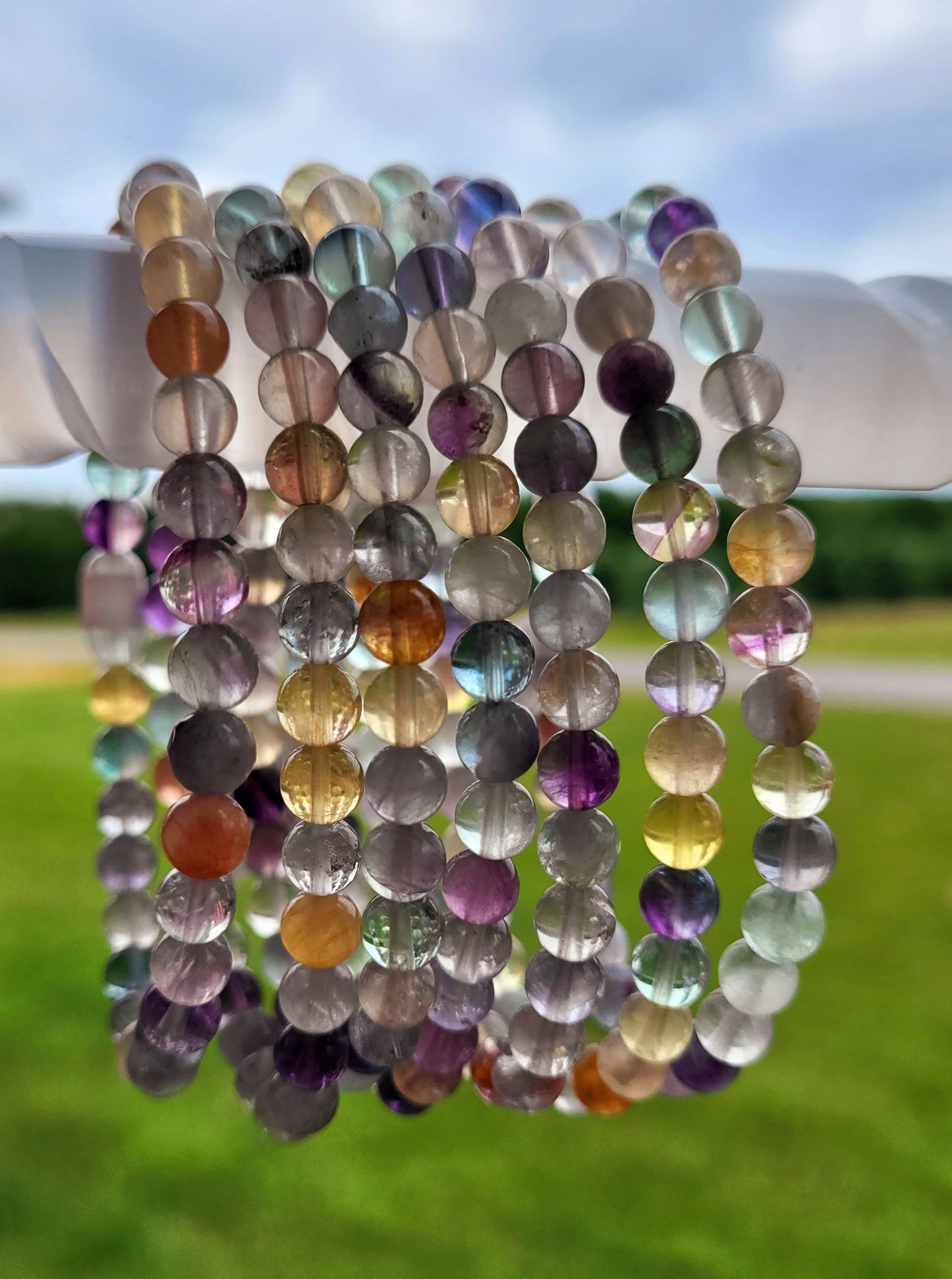 Fluorite Bracelet - truth, intellect, aura protection, balance & coordination, prevents weight gain