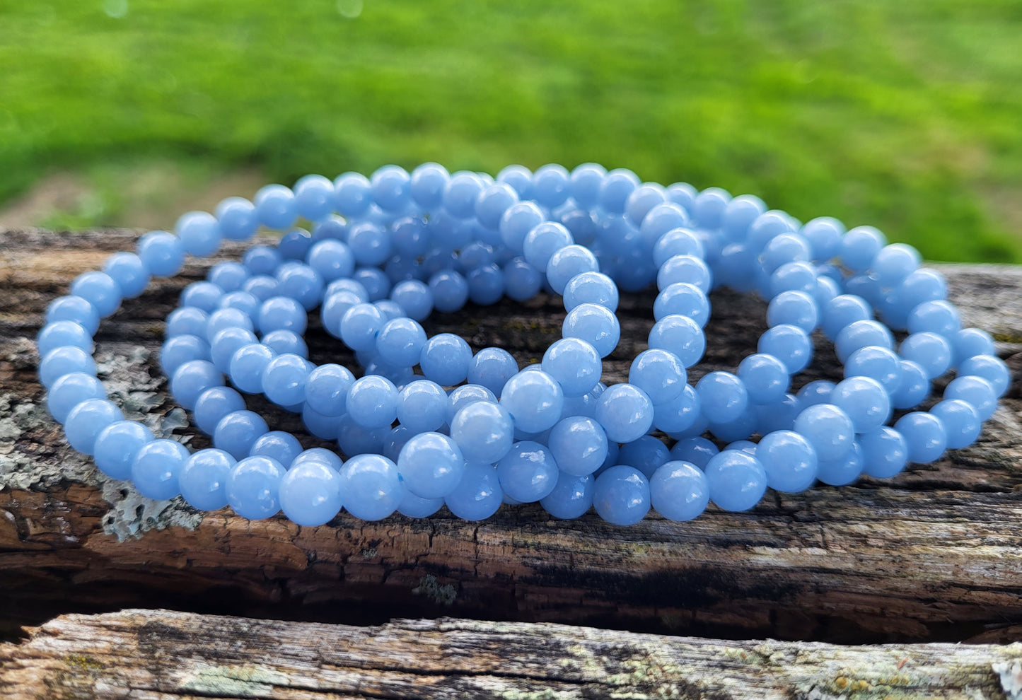 Angelite - thyroid function, weight control, headaches, peace and tranquility