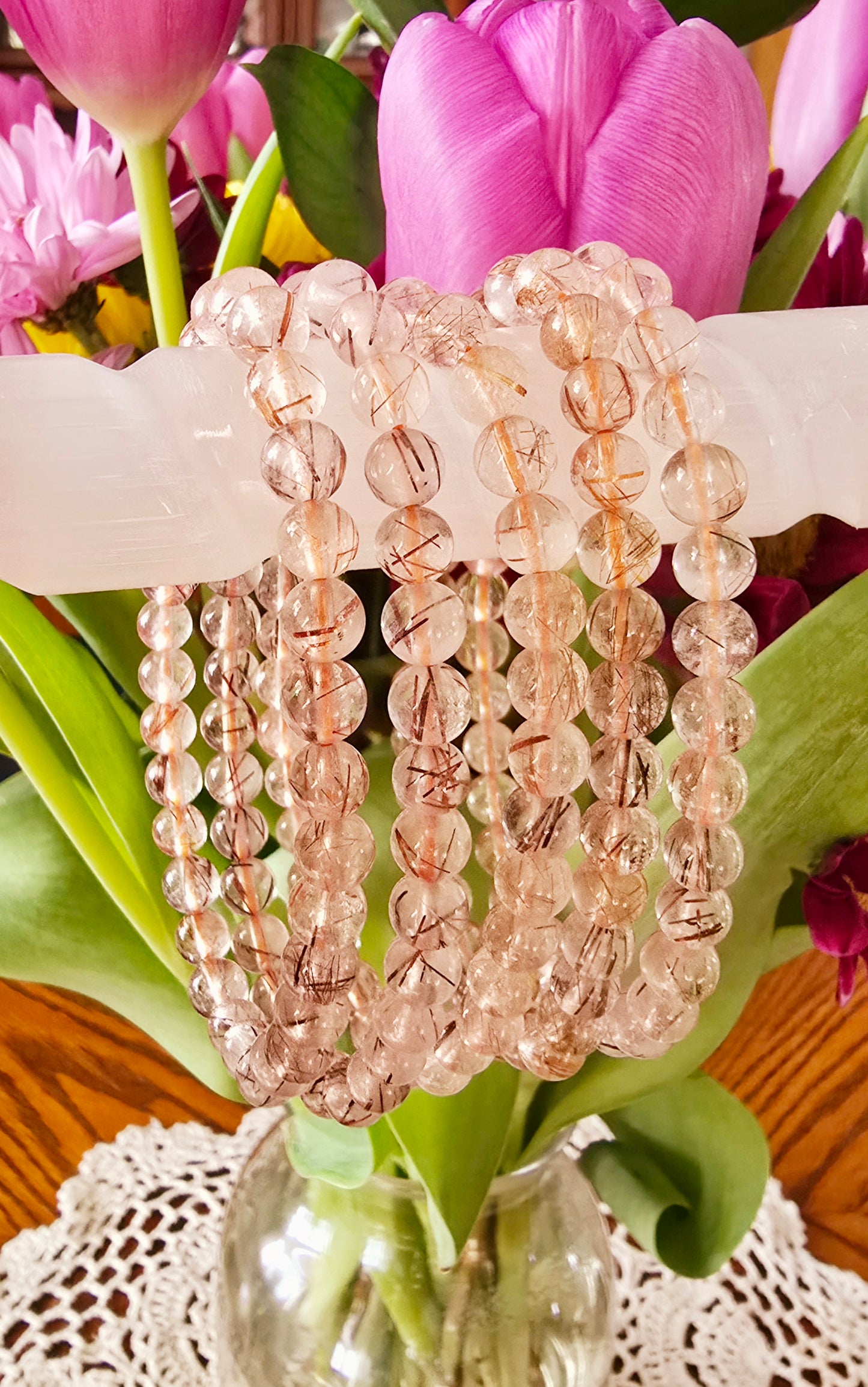 Copper Rutile Quartz - clarity, energy, cell regeneration, treats respiratory tract