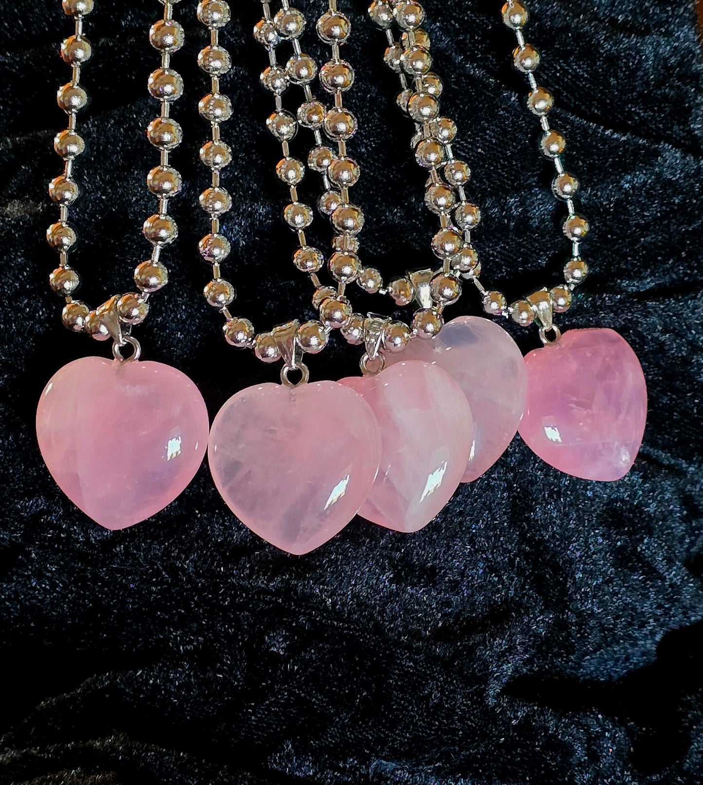 Rose Quartz Heart Necklace