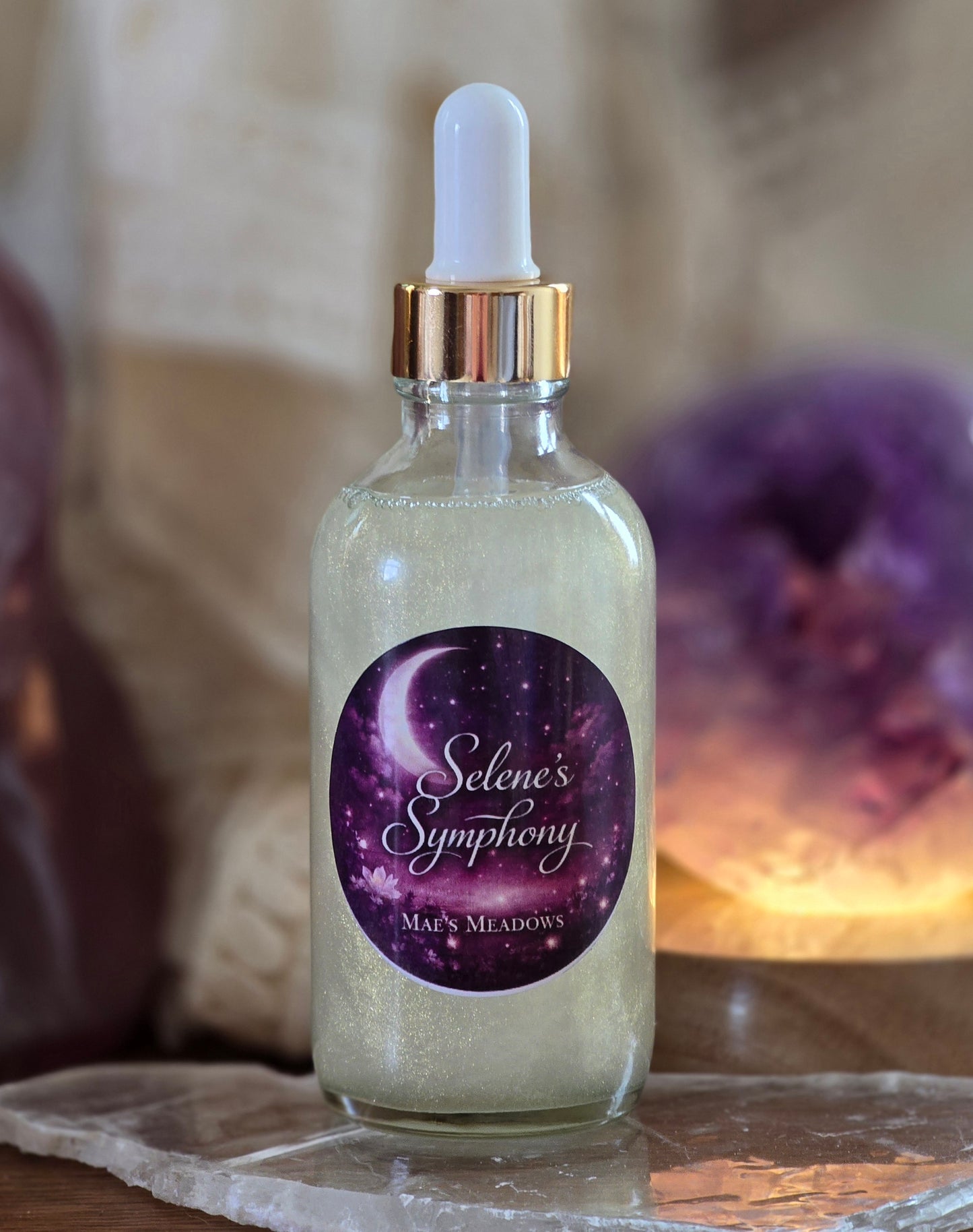 Selene’s Symphony crystal infused body oil
