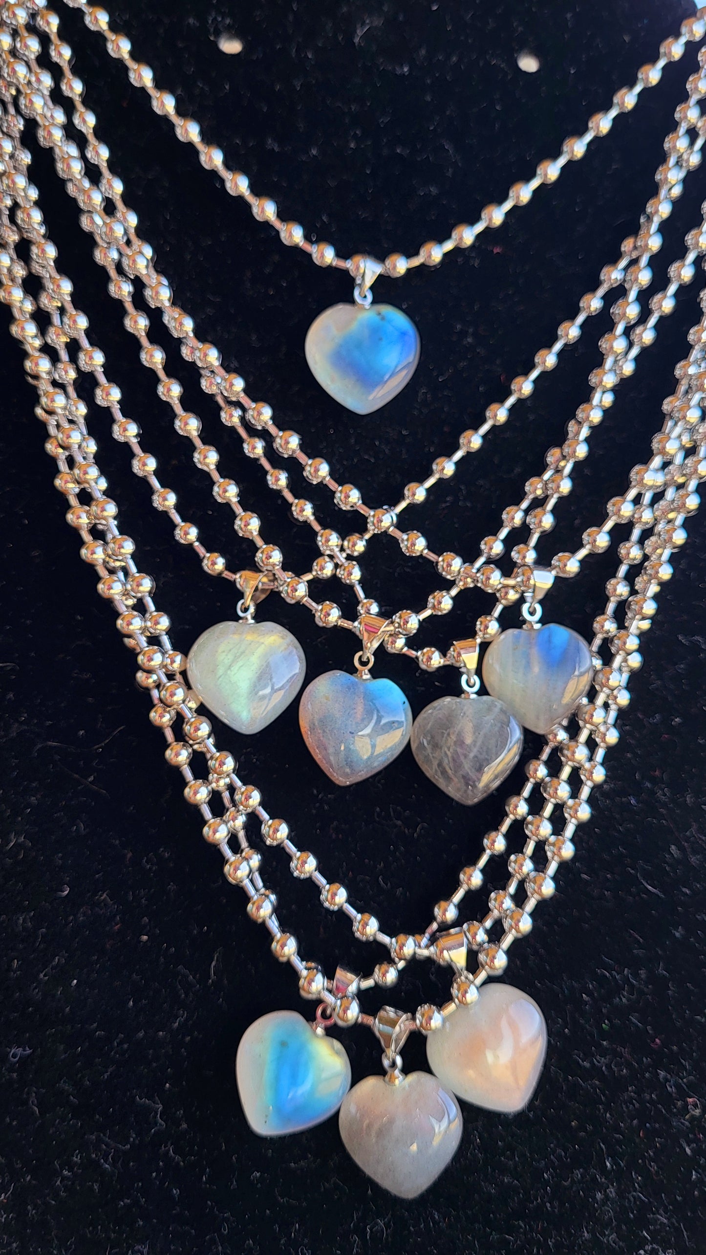 Labradorite Heart Necklace