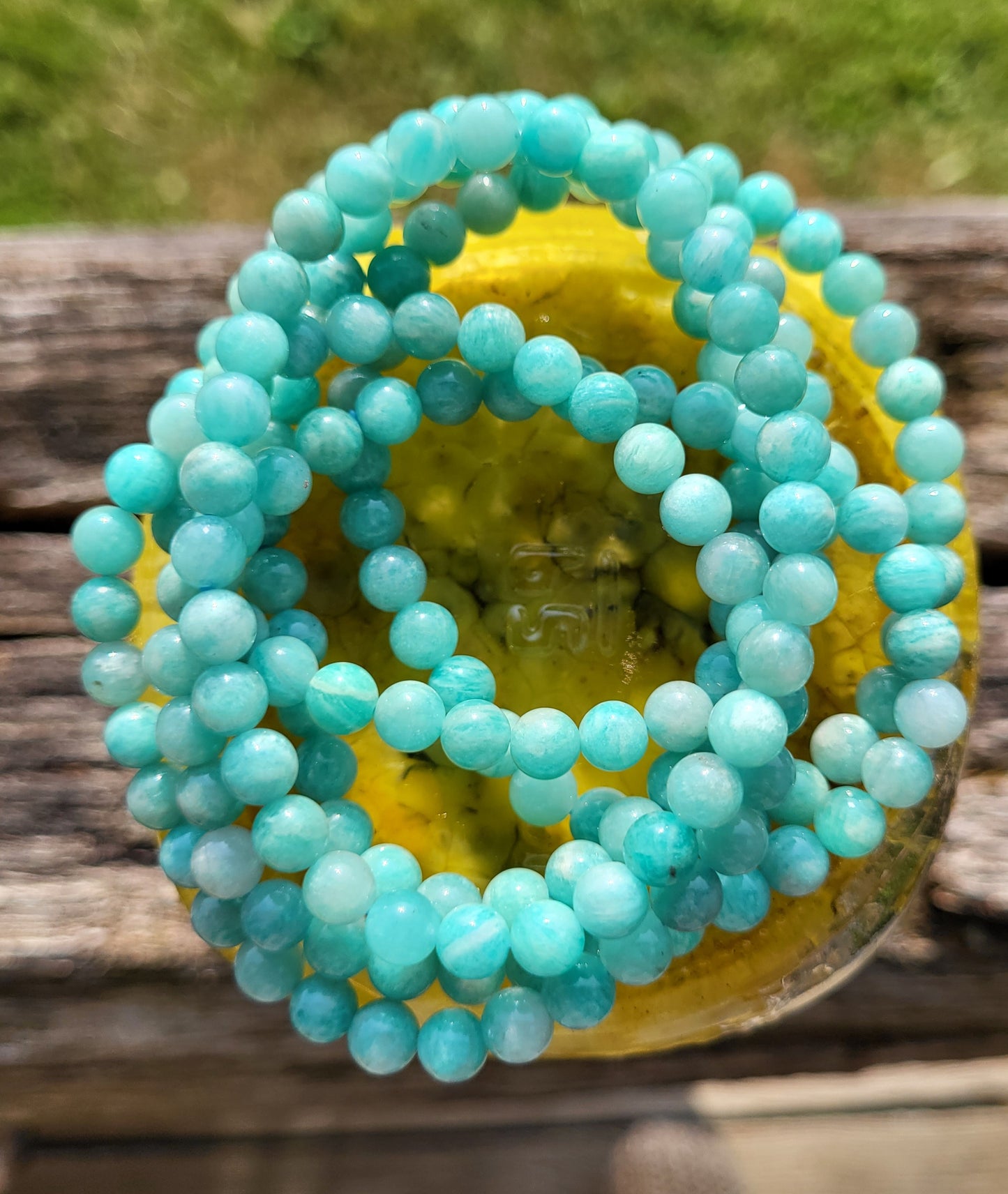 Amazonite Crystal Bracelet- thyroid function, joint issues, sincerity, communication, trust