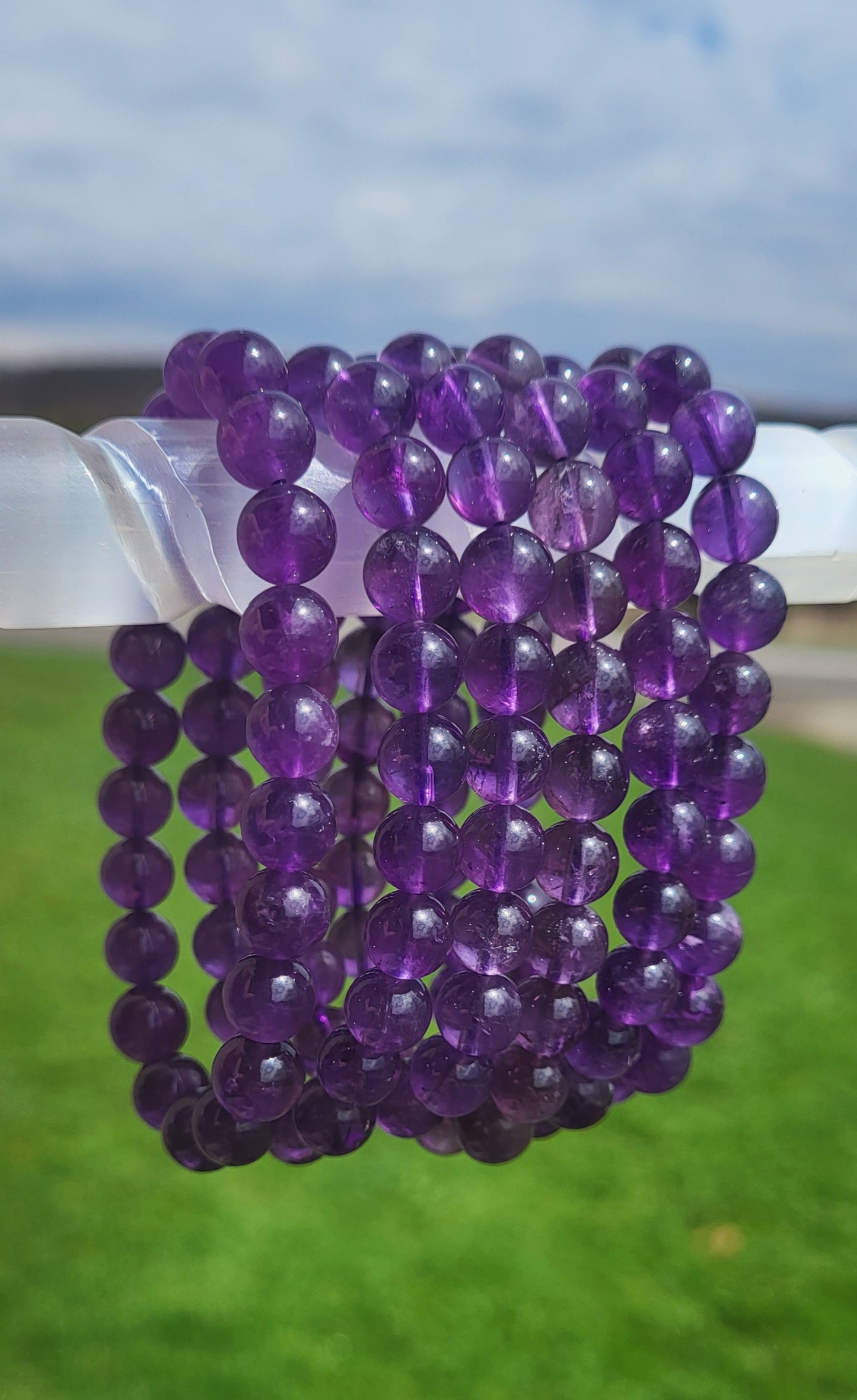 Amethyst Bracelet - alleviates stress, pain, rage, and insomnia