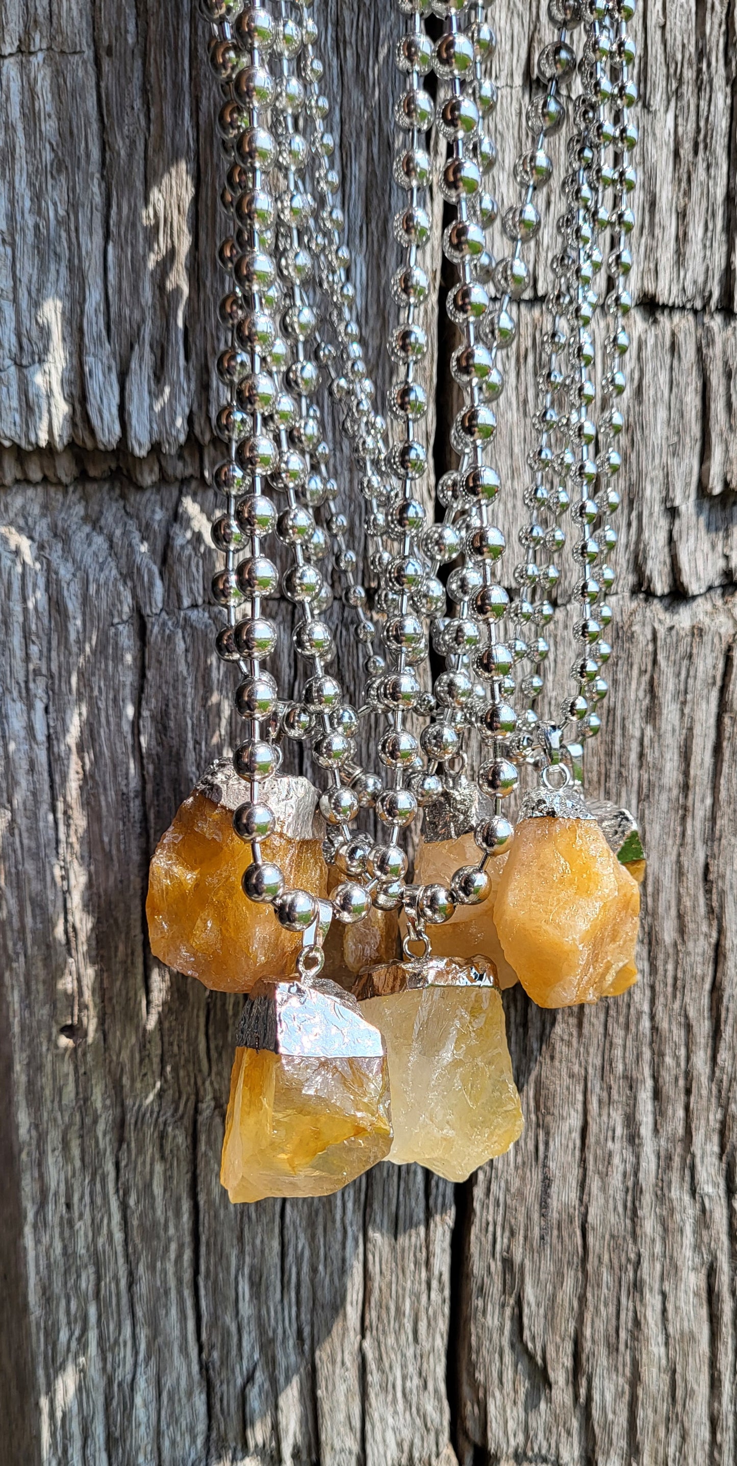 Golden Healer Raw Crystal Necklace