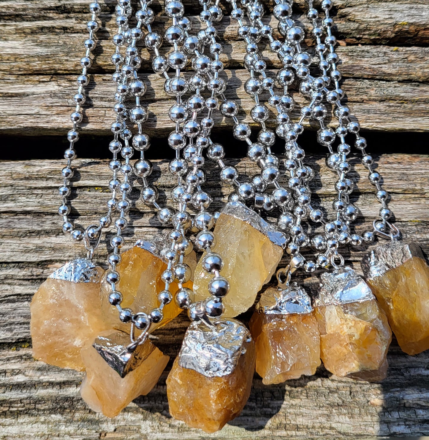 Golden Healer Raw Crystal Necklace