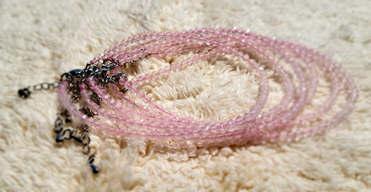 Rose Quartz Crystal Ankle Bracelet