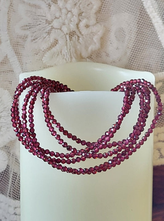 Garnet Crystal Ankle Bracelet