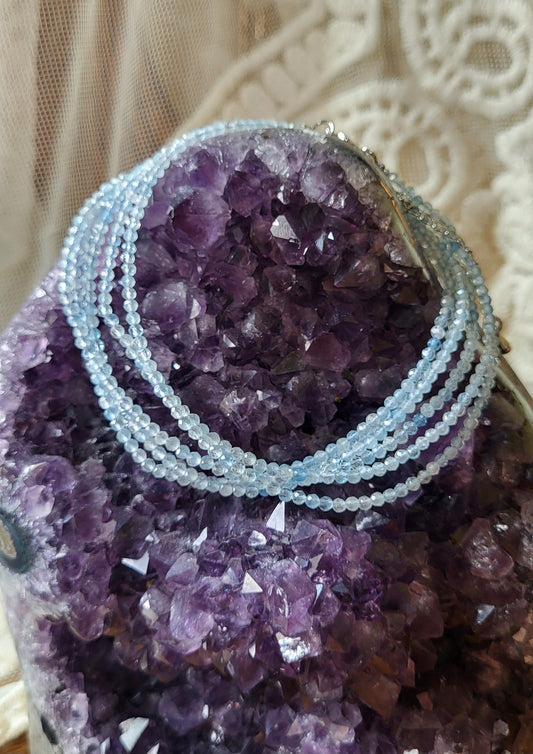 Aquamarine Crystal Ankle Bracelet