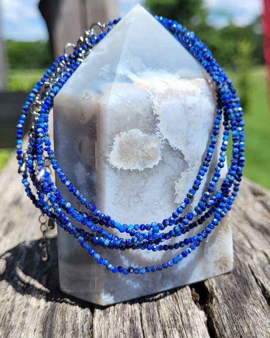 Lapis Lazuli Crystal Ankle Bracelet