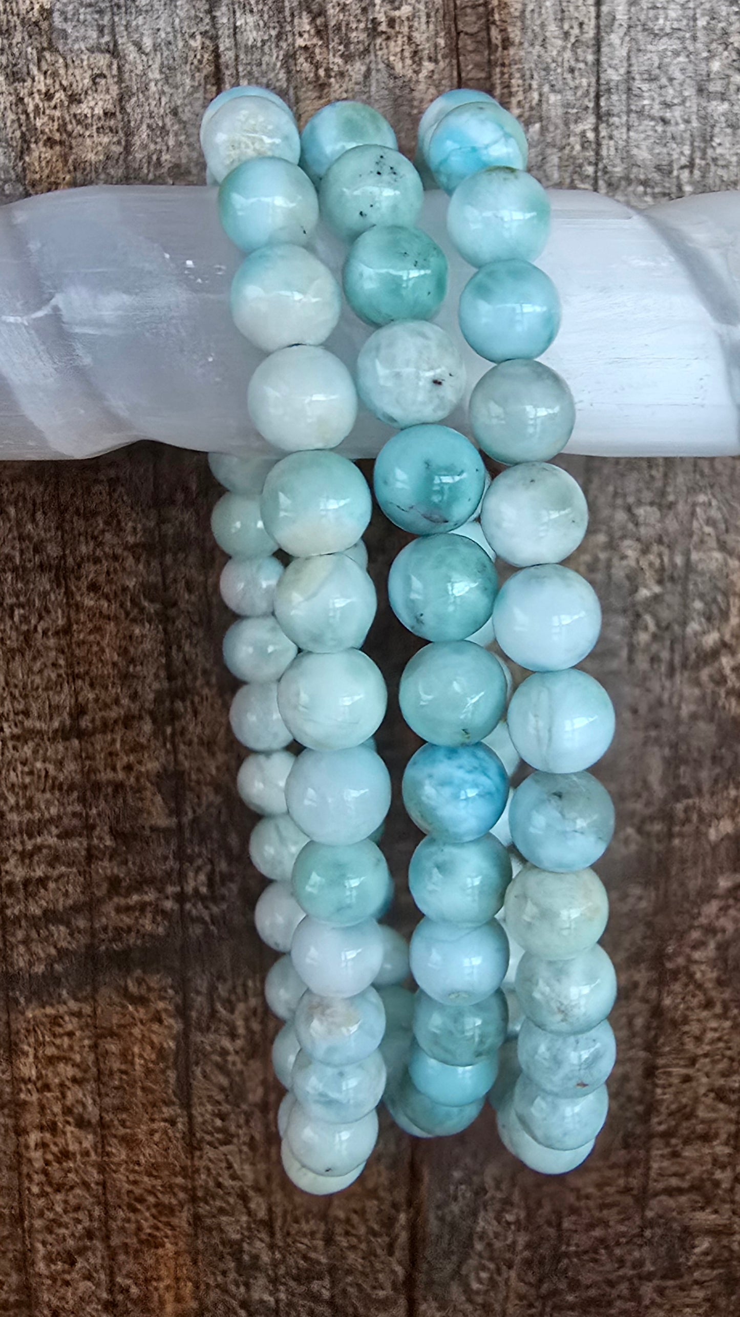 Larimar Bracelet - Emotional Healing,
Intuition, Goddess energy, Outer manifestation