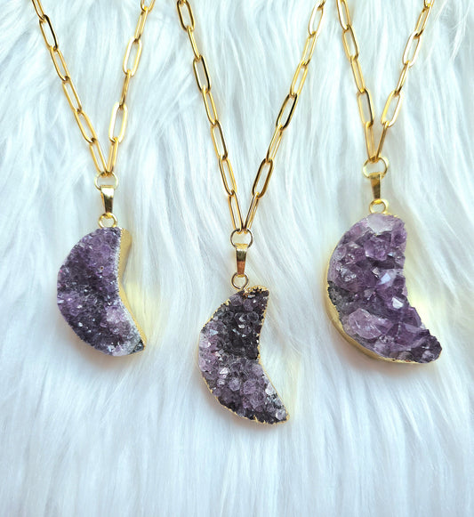 Amethyst Moon Necklace