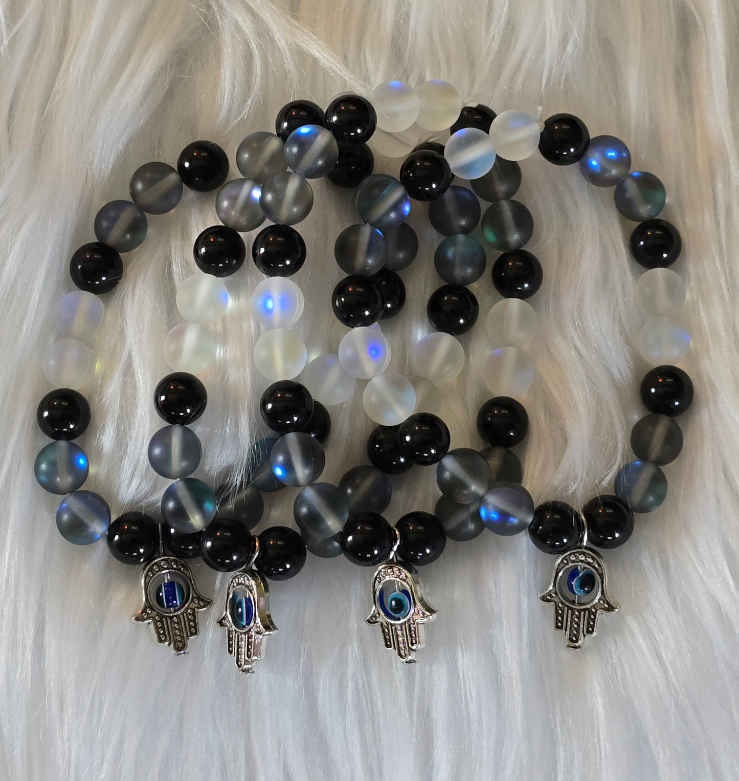 Black Tourmaline Hamsa Bracelet