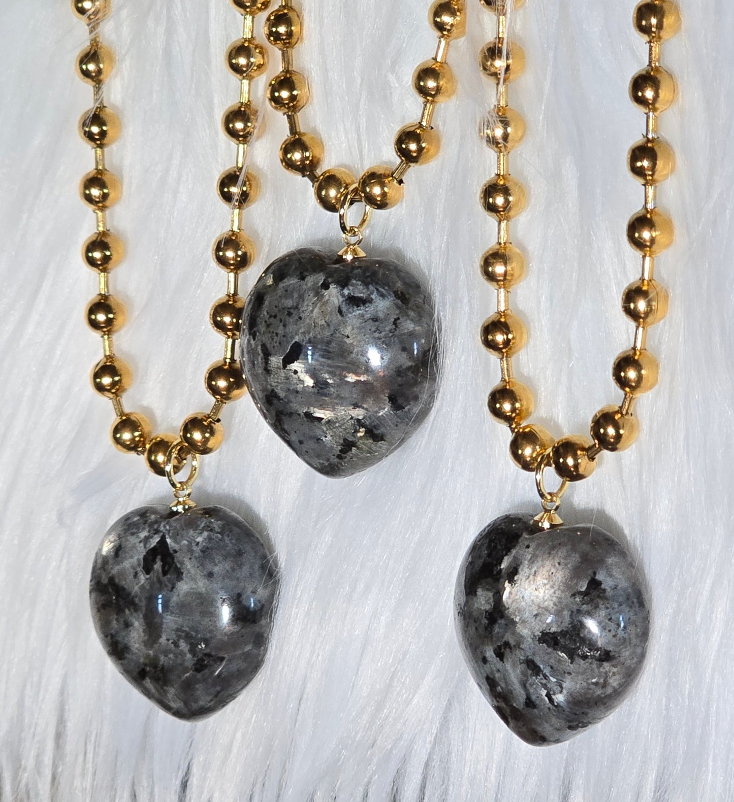 Larvikite Ball Chain Necklace