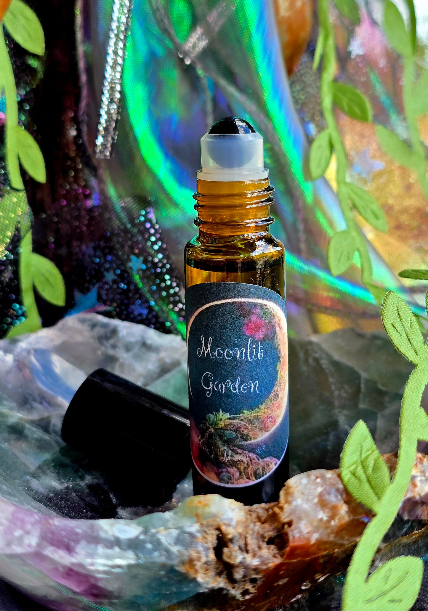 Moonlit Garden Oil Roller - sensual, grounding, protecting, financial wellness