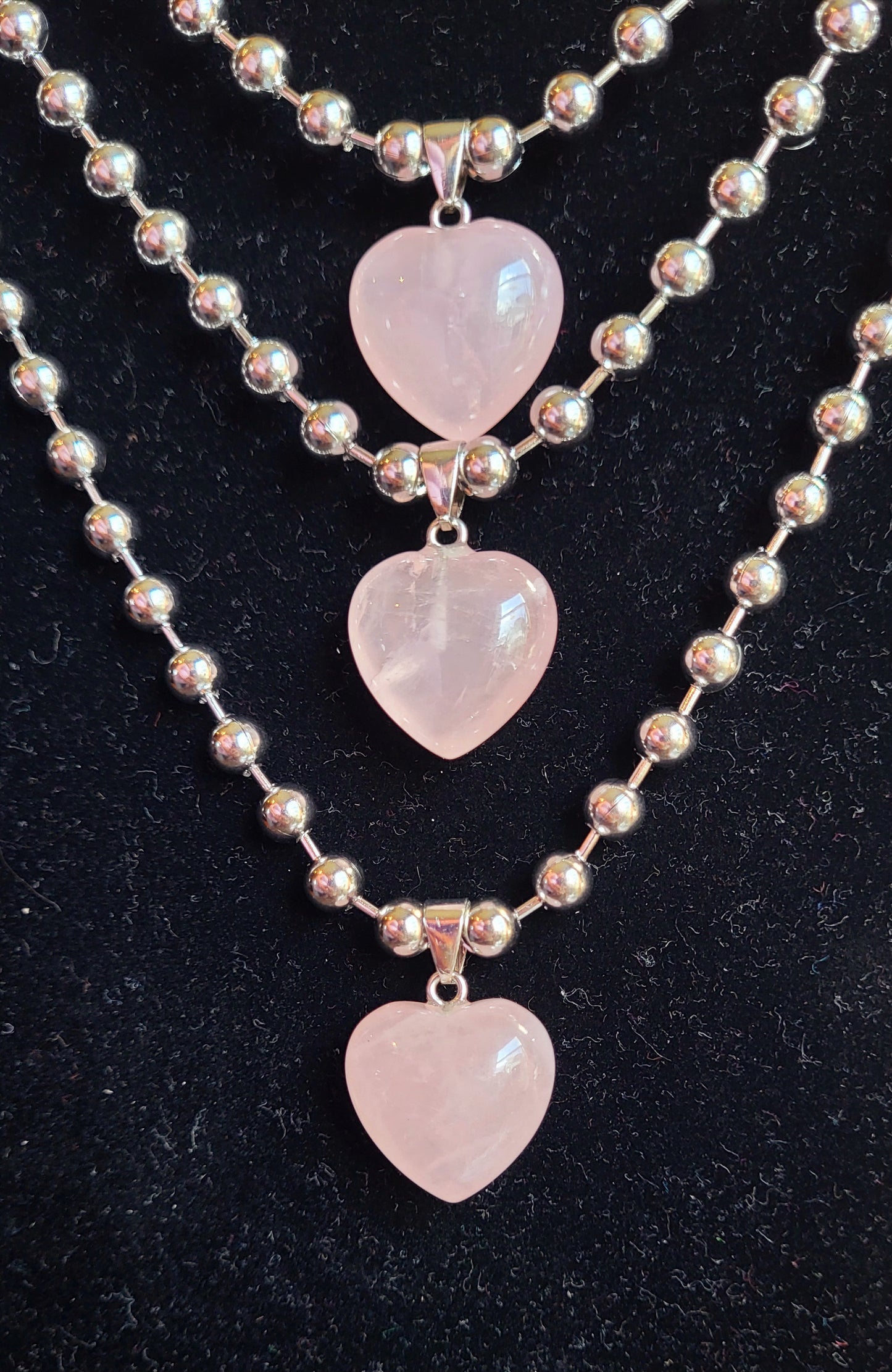 Rose Quartz Heart Necklace